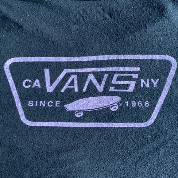 Women’s Vans Black and Pink Skateboard Logo Burnout T-shirt - Picture 4 of 6